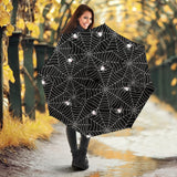 Spider Web Design Pattern Black Background White Cobweb Umbrella