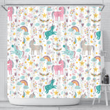 Colorful Unicorn Pattern Shower Curtain Fulfilled In US