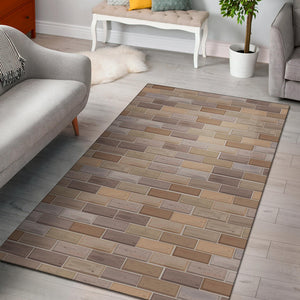 Brick Printed Pattern Print Design 01 Area Rug