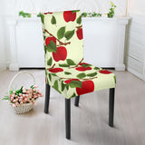 Red Apples Leaves Pattern Dining Chair Slipcover
