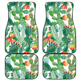 Cactus Design Pattern  Front And Back Car Mats