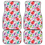 Ladybug Pattern Print Design 03 Front and Back Car Mats