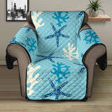 Blue starfish coral reef pattern Recliner Cover Protector