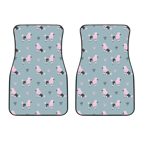 Poodle Dog Pattern Front Car Mats