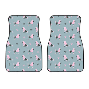 Poodle Dog Pattern Front Car Mats