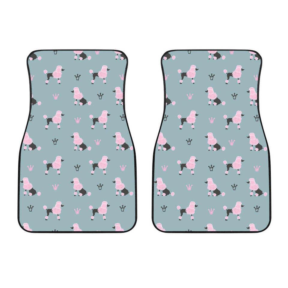 Poodle Dog Pattern Front Car Mats