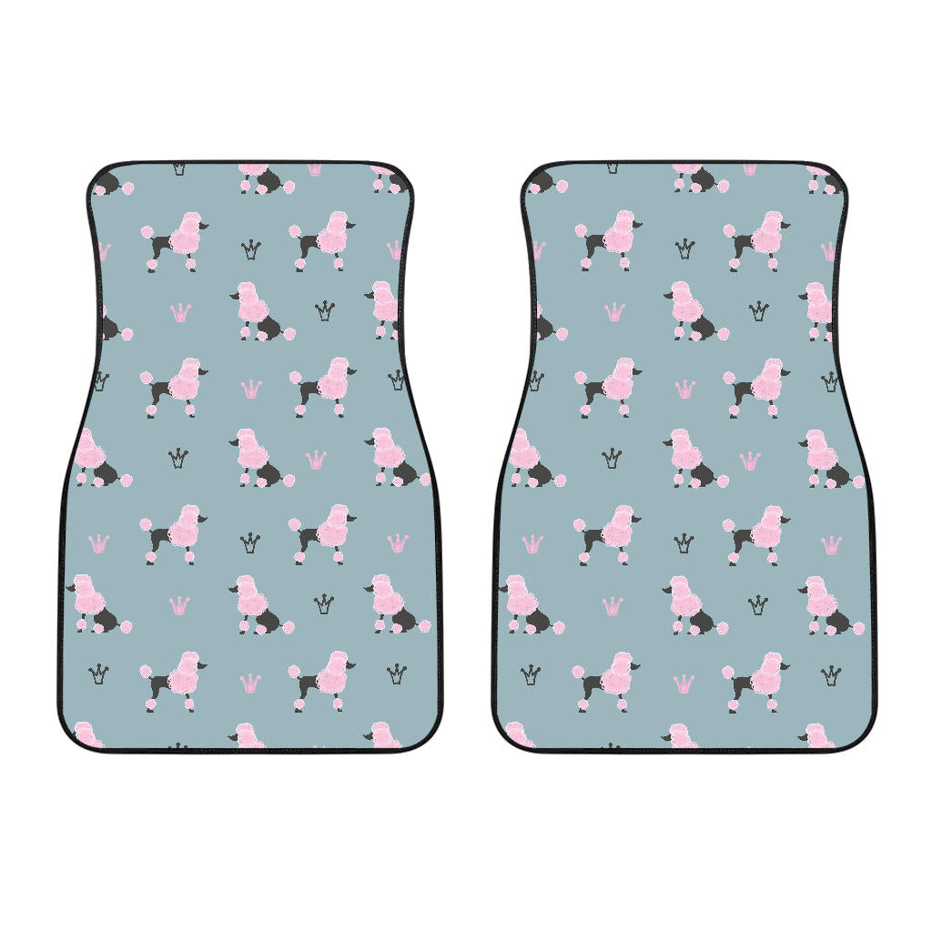 Poodle Dog Pattern Front Car Mats
