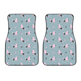 Poodle Dog Pattern Front Car Mats
