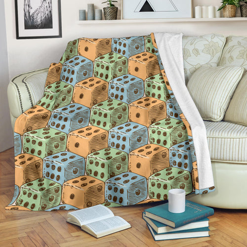 Dice Pattern Print Design 05 Premium Blanket