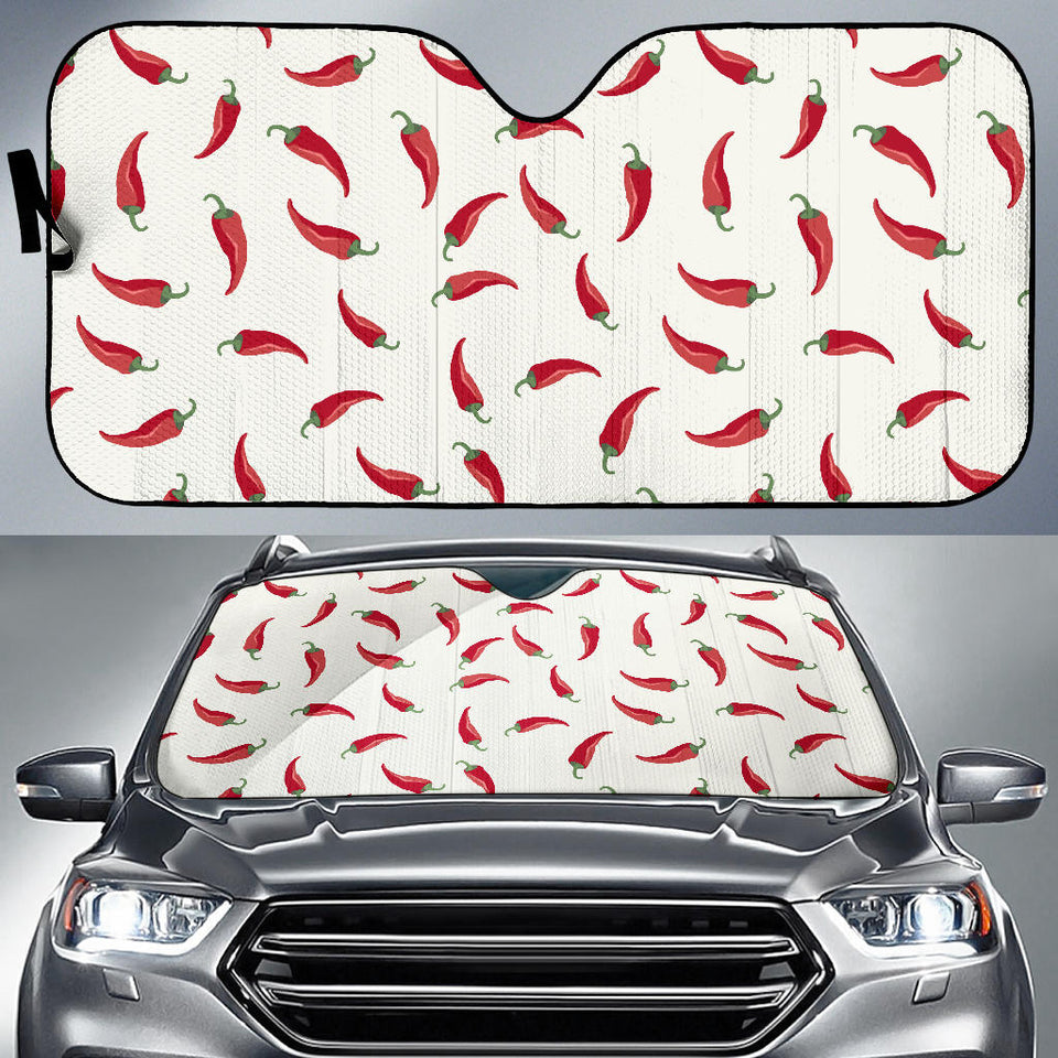 Chili Peppers Pattern Car Sun Shade