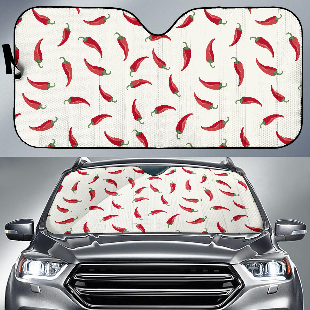 Chili Peppers Pattern Car Sun Shade