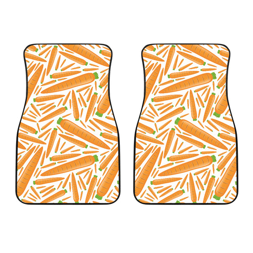 Carrot Pattern Print Design 02 Front Car Mats