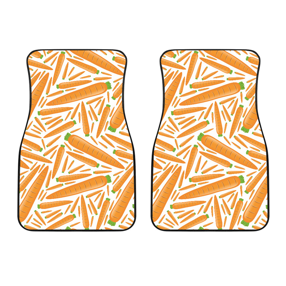 Carrot Pattern Print Design 02 Front Car Mats
