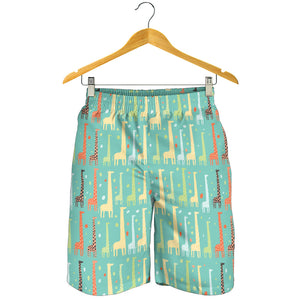 Giraffe Pattern Print Design 01 Men Shorts