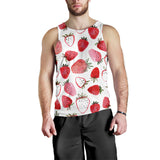 watercolor hand drawn beautiful strawberry pattern Men Tank Top