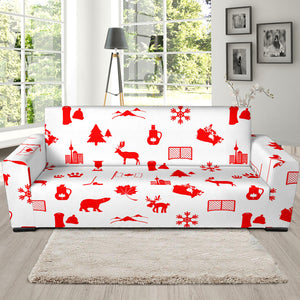 Canada Pattern Print Design 04 Sofa Slipcover