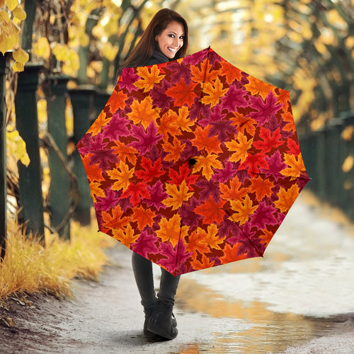 Autumn Maple Leaf Pattern Umbrella