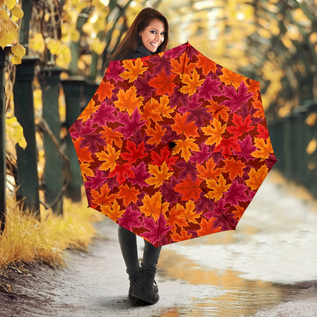 Autumn Maple Leaf Pattern Umbrella