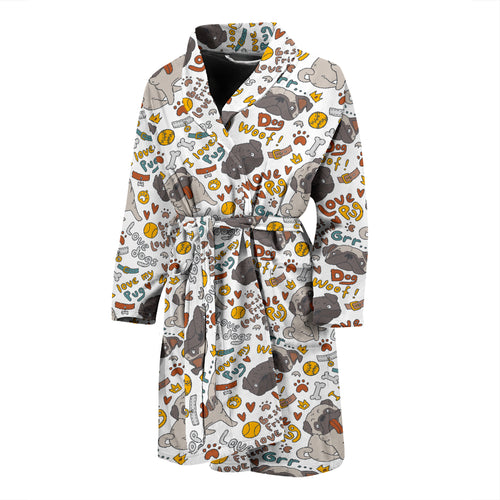 I Love My Pug Men'S Bath Robe