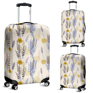 Lavender Modern Pattern Blackground Luggage Covers