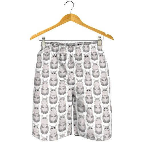 Hippopotamus Pattern Print Design 05 Men Shorts