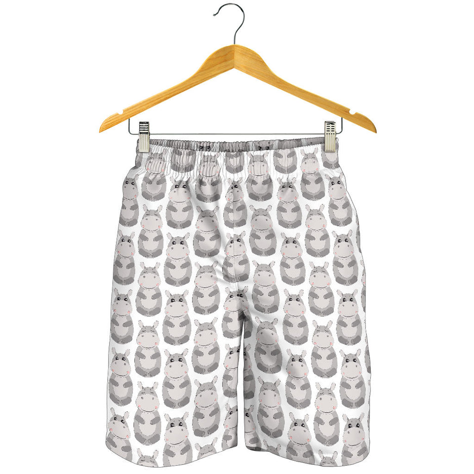 Hippopotamus Pattern Print Design 05 Men Shorts