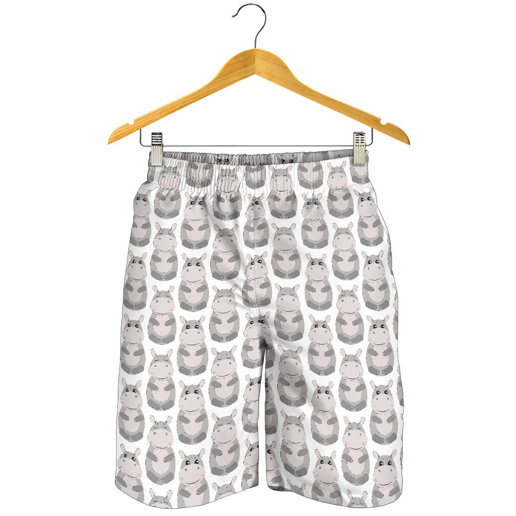Hippopotamus Pattern Print Design 05 Men Shorts