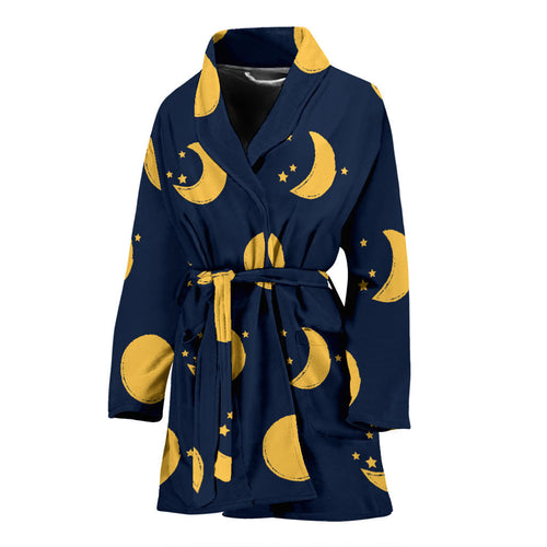 Moon Star Pattern Women'S Bathrobe