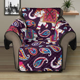 Elephant indian style ornament pattern Recliner Cover Protector