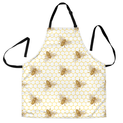 Bee Honeycomb Seamless Design Pattern Adjustable Apron