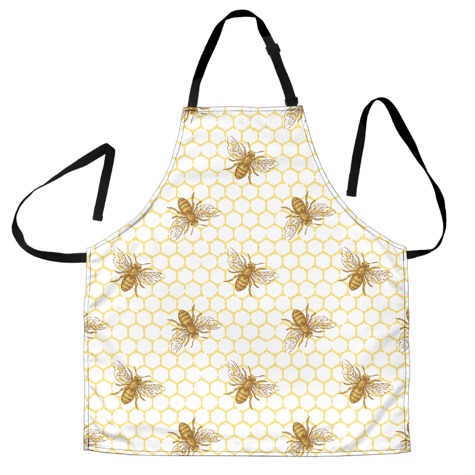 Bee Honeycomb Seamless Design Pattern Adjustable Apron