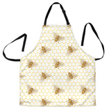 Bee Honeycomb Seamless Design Pattern Adjustable Apron
