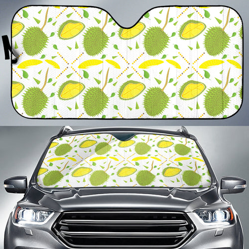 Durian Pattern Background Car Sun Shade