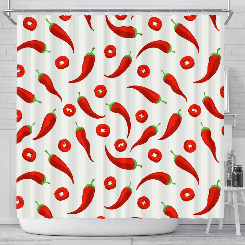Chili Pattern Shower Curtain Fulfilled In US