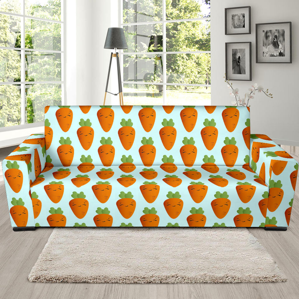 Carrot Pattern Print Design 03 Sofa Slipcover
