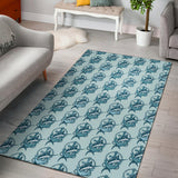 Swordfish Pattern Print Design 05 Area Rug