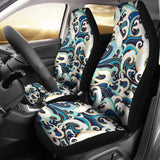 Japanese Wave Pattern Universal Fit Car Seat Covers