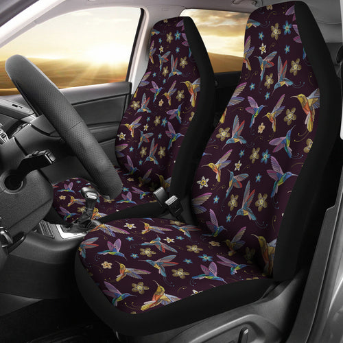 Hummingbird Pattern Print Design 04 Universal Fit Car Seat Covers