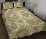 Ginkgo leaves design pattern Quilt Bed Set