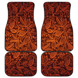 Cocoa Beans Tribal Polynesian Pattern Front And Back Car Mats