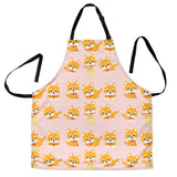 Cute Shiba Inu Dog Pattern  Adjustable Apron