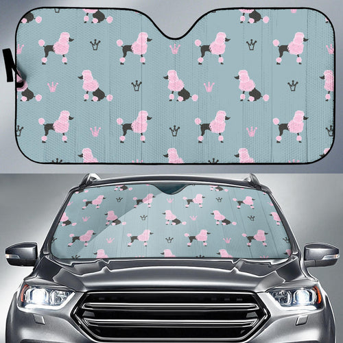 Poodle Dog Pattern Car Sun Shade