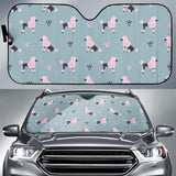 Poodle Dog Pattern Car Sun Shade