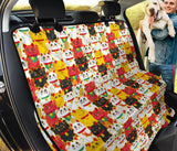 Colorful Maneki Neko Lucky Cat Pattern Dog Car Seat Covers