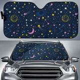 Space Pattern With Planets, Comets, Constellations And Stars Car Sun Shade