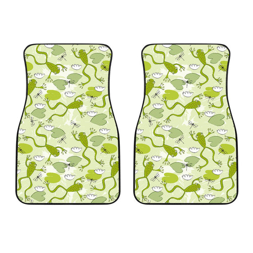 Cute Frog Dragonfly Pattern Front Car Mats