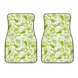 Cute Frog Dragonfly Pattern Front Car Mats