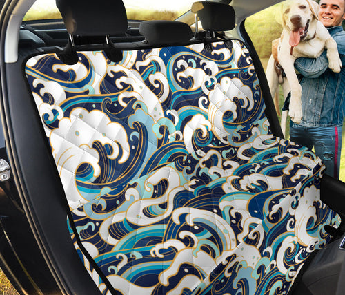 Japanese Wave Pattern Dog Car Seat Covers