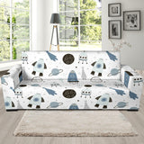 Hand Drawn Space Elements Space Rocket Star Planet Space Probe Sofa Slipcover
