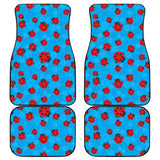 Ladybug Pattern Print Design 02 Front and Back Car Mats